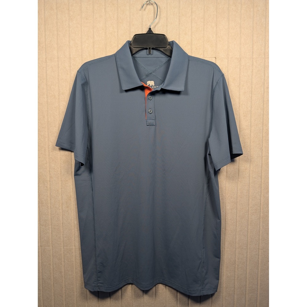 The Normal Brand Performance Polo Mens M Mineral Blue Cross-Back Seamed NWT